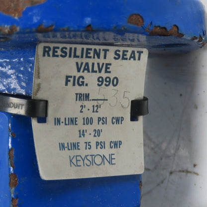 Keystone Fig. 990 Resilient Seat Butterfly Valve 535 Trim 100PSI