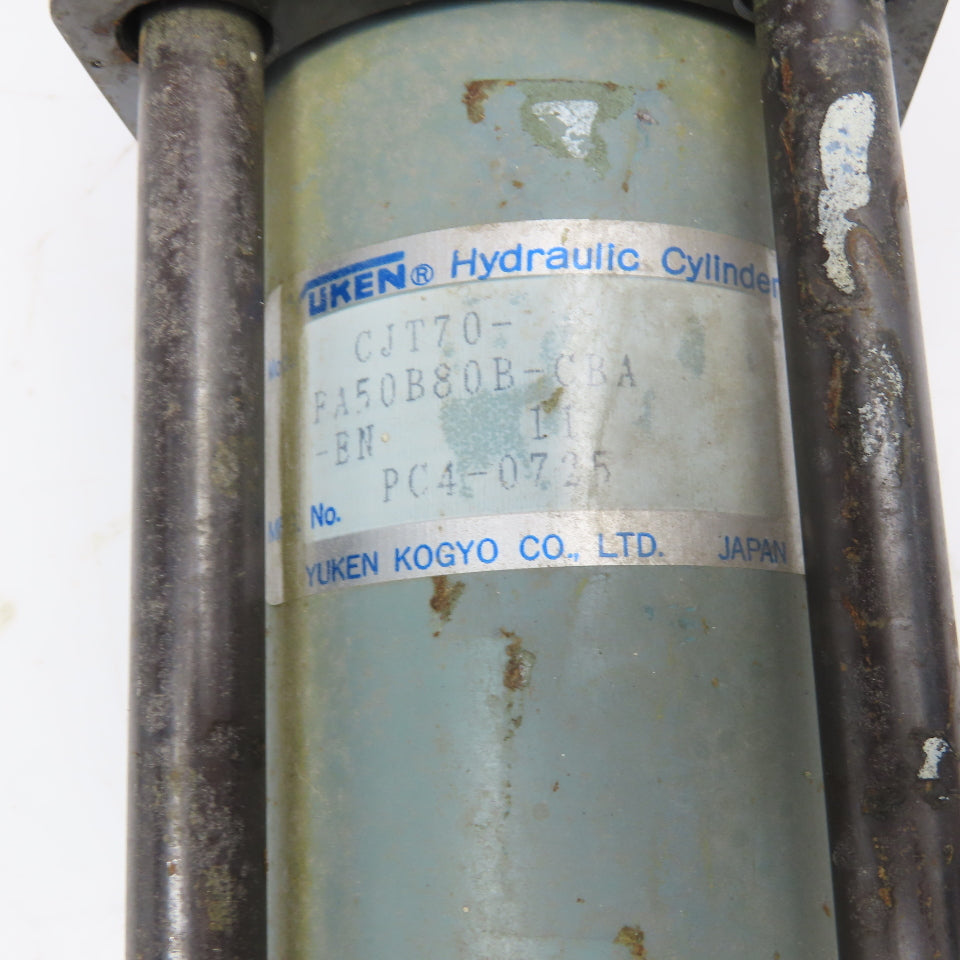 Yuken CJT70-FA50B80B-CBA-EN 50mm Bore 80mm Double Rod Stroke Hydraulic Cylinder
