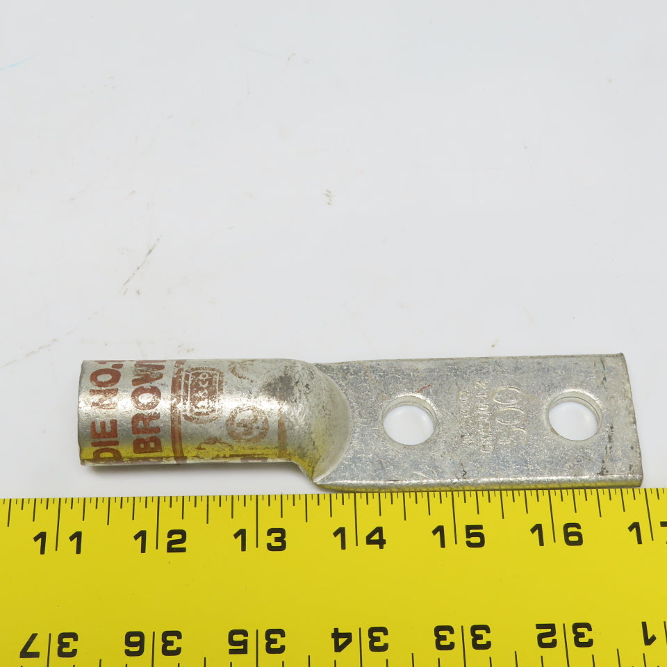 ILSCO CRA500-L2 2-Hole Crimp Terminal Lug Brown Die 20/299 Lot of 2