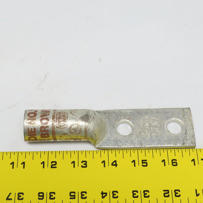 ILSCO CRA500-L2 2-Hole Crimp Terminal Lug Brown Die 20/299 Lot of 2