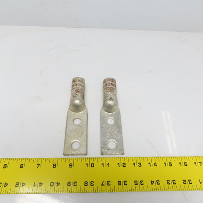 ILSCO CRA500-L2 2-Hole Crimp Terminal Lug Brown Die 20/299 Lot of 2