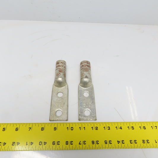 ILSCO CRA500-L2 2-Hole Crimp Terminal Lug Brown Die 20/299 Lot of 2
