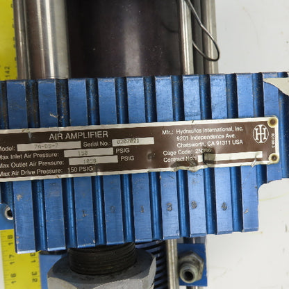 Hydraulics International 7A-DS-7 Air Pressure Amplifier 150PSI In 1050PSI Output