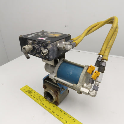 PMV P-2000X 2" NPT Stainless Steel Ball Valve Pneumatic Positioner
