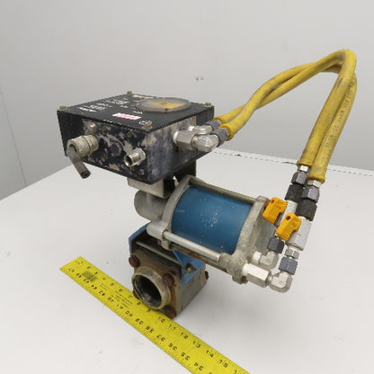 PMV P-2000X 2" NPT Stainless Steel Ball Valve Pneumatic Positioner