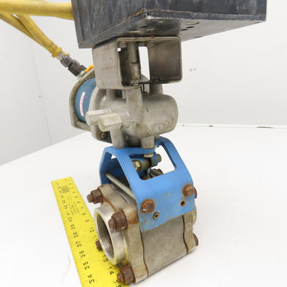 PMV P-2000X 2" NPT Stainless Steel Ball Valve Pneumatic Positioner