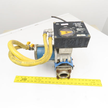 PMV P-2000X 2" NPT Stainless Steel Ball Valve Pneumatic Positioner