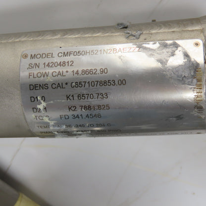 Micro Motion CMF050H521N2BAEZZZ Mass Flow Sensor -240 TO 204°C W/ Transmitter