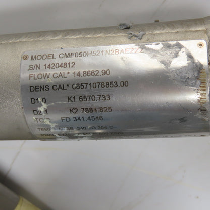 Micro Motion CMF050H521N2BAEZZZ Mass Flow Sensor -240 TO 204°C W/ Transmitter