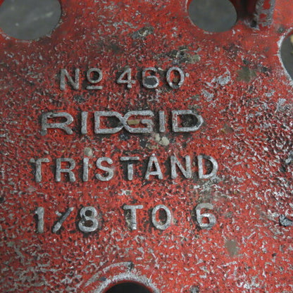 Ridgid No. 460 Tristand Portable Pipe Chain Vise 1/85" To 6" W/ Folding Legs
