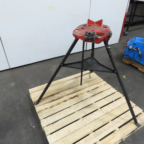 Ridgid No. 460 Tristand Portable Pipe Chain Vise 1/85" To 6" W/ Folding Legs