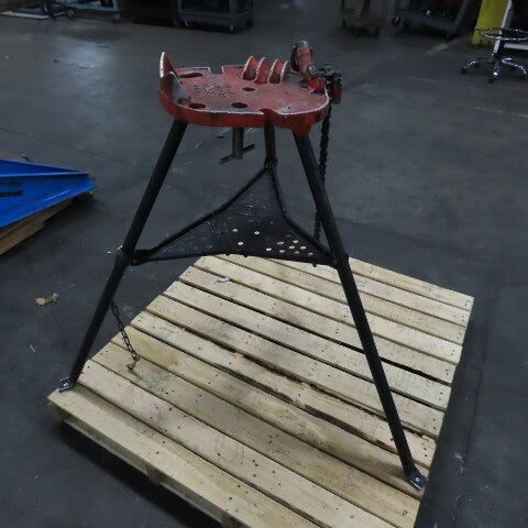 Ridgid No. 460 Tristand Portable Pipe Chain Vise 1/85" To 6" W/ Folding Legs
