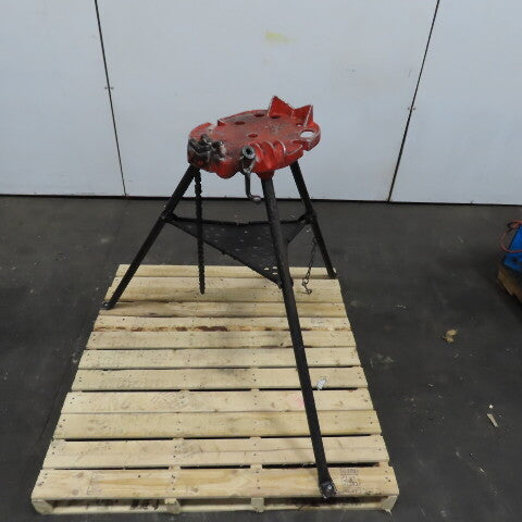 Ridgid No. 460 Tristand Portable Pipe Chain Vise 1/85" To 6" W/ Folding Legs