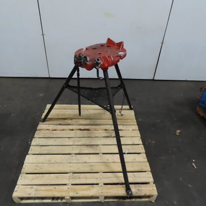 Ridgid No. 460 Tristand Portable Pipe Chain Vise 1/85" To 6" W/ Folding Legs