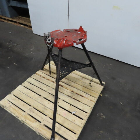 Ridgid No. 460 Tristand Portable Pipe Chain Vise 1/85" To 6" W/ Folding Legs