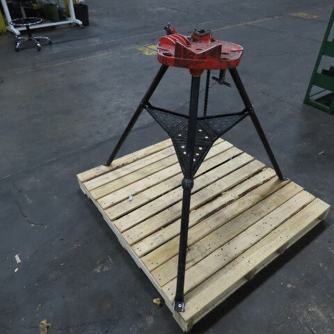 Ridgid No. 460 Tristand Portable Pipe Chain Vise 1/85" To 6" W/ Folding Legs