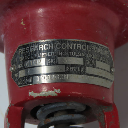 Badger Meter ATOP 1002GCNHCDVOPBLNHC Research Control Valve Actuator 3-15 SIG