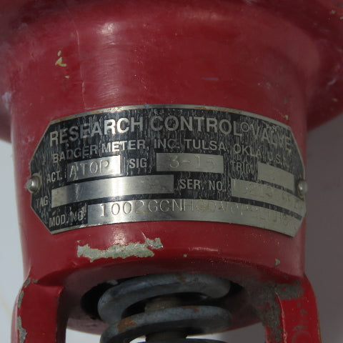 Badger Meter ATOP 1002GCNHCDVOPBLNHC Research Control Valve Actuator 3-15 SIG