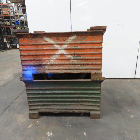 48" x 32" x 24" Heavy Duty Steel Stackable Bulk Container Tub Bin 150 USG Lot/2