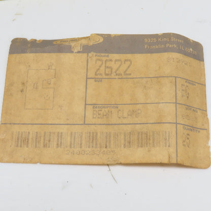 Power-Strut 2622 EG Beam Clamp 3/4" Jaw Capacity 300 Lb Lot of 25