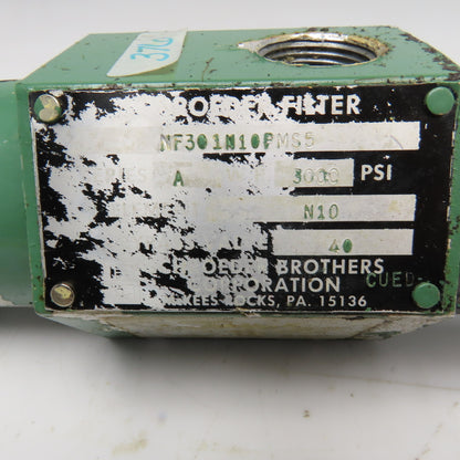 Schroeder NF301N10PMS5 3000PSI Hydraulic Filter 3/4" NPT
