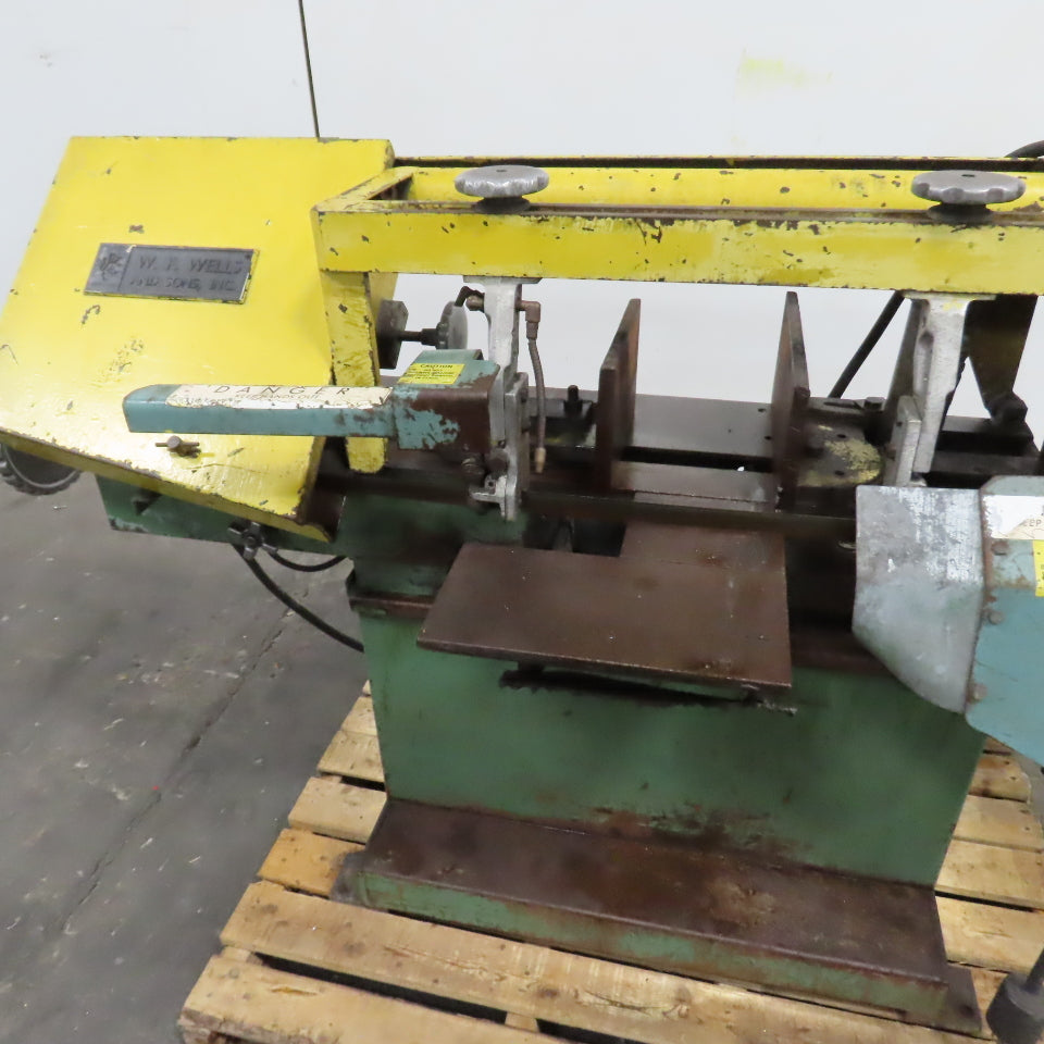 W.F. Wells & Sons L-9 3/4HP 9 x 14" Horizontal Metal Bandsaw 60-287 FPM 3PH