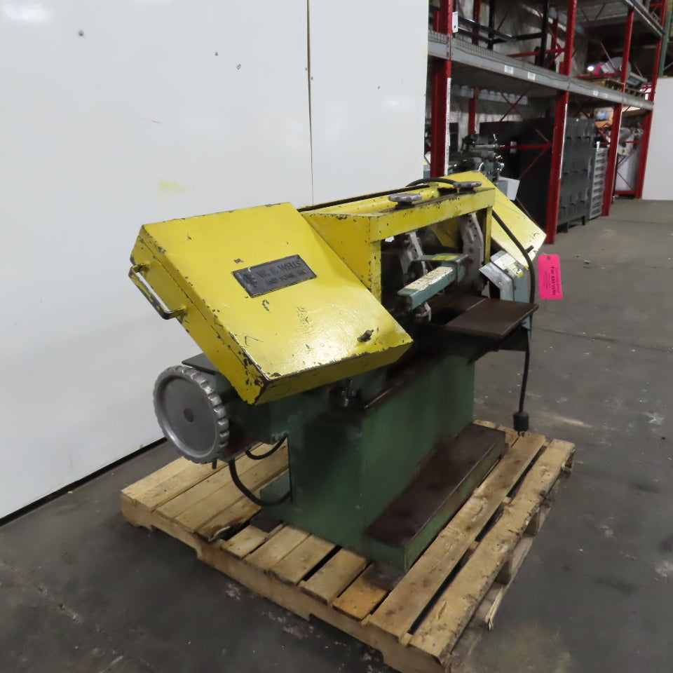 W.F. Wells & Sons L-9 3/4HP 9 x 14" Horizontal Metal Bandsaw 60-287 FPM 3PH