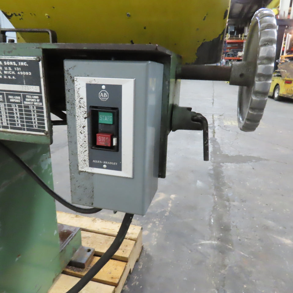 W.F. Wells & Sons L-9 3/4HP 9 x 14" Horizontal Metal Bandsaw 60-287 FPM 3PH