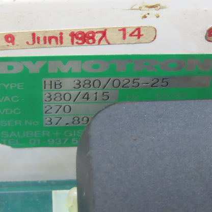Dymotron HB 380/025-25 Servo Drive 380/415VAC 270VDC 25A