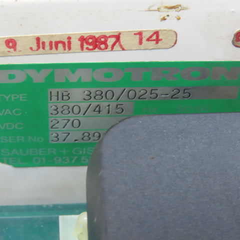 Dymotron HB 380/025-25 Servo Drive 380/415VAC 270VDC 25A