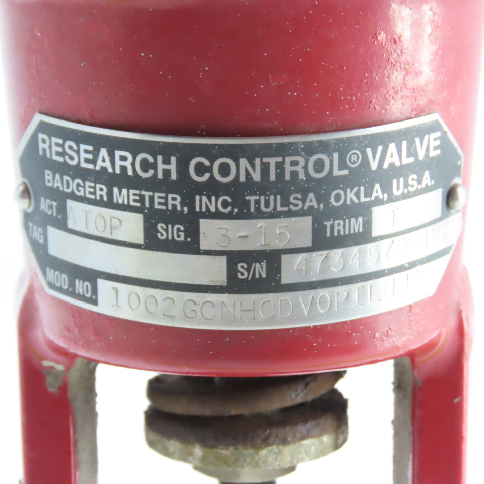Badger Meter Research Control 1/2" Precision Control Valve BLRA Model 4 5000PSI