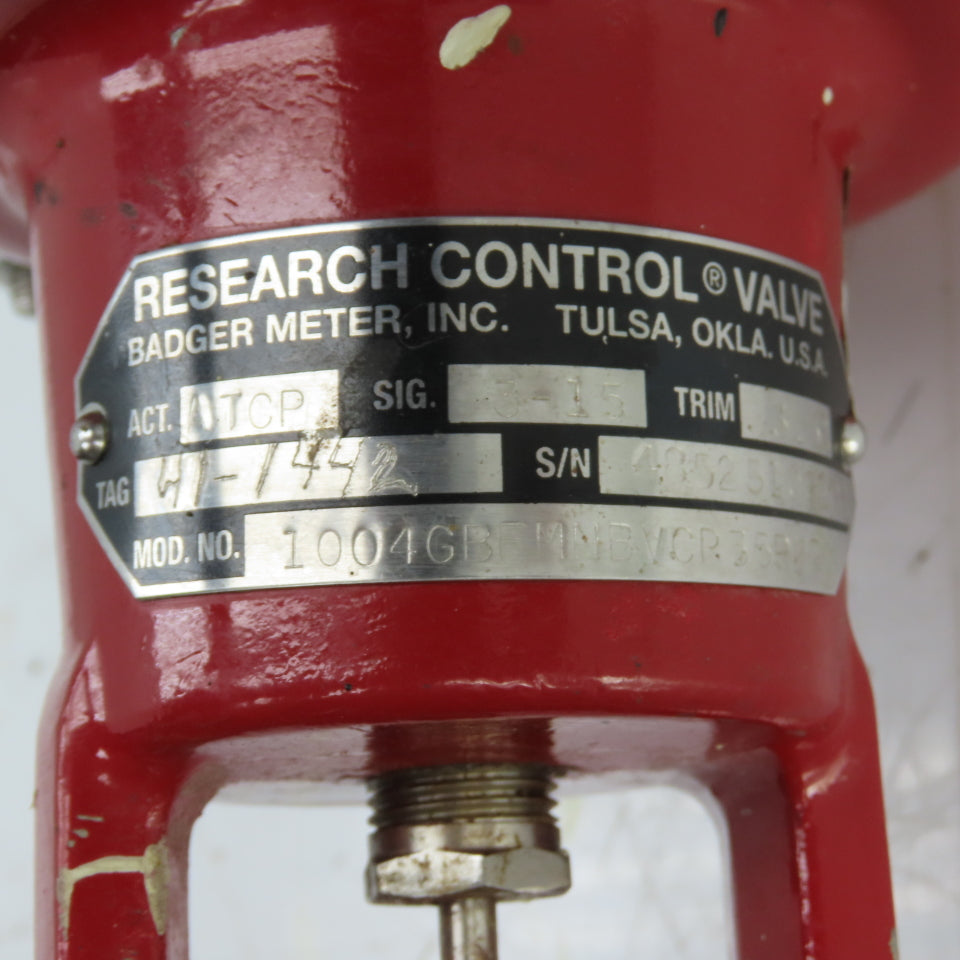 Badger Meter Research Control 1" Flanged Precision Control Valve TLDA Model 3