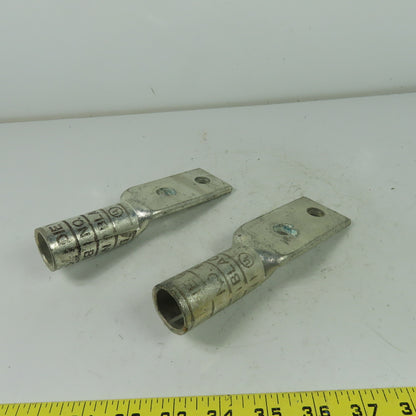 Ilsco CRA750L2 No. 17 2-Hole Long Barrel Compression Lug Lot Of 2