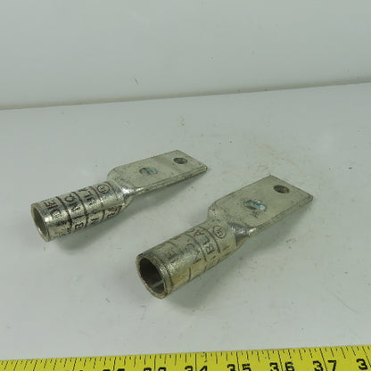 Ilsco CRA750L2 No. 17 2-Hole Long Barrel Compression Lug Lot Of 2