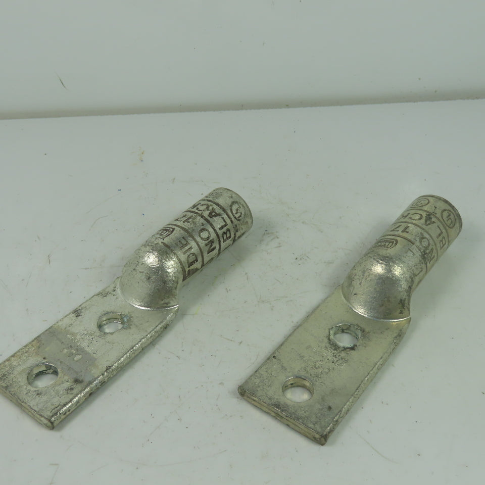 Ilsco CRA750L2 No. 17 2-Hole Long Barrel Compression Lug Lot Of 2
