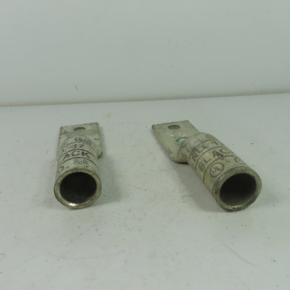 Ilsco CRA750L2 No. 17 2-Hole Long Barrel Compression Lug Lot Of 2