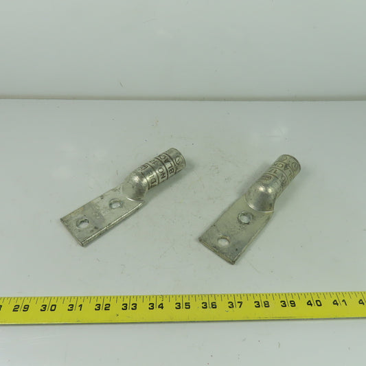 Ilsco CRA750L2 No. 17 2-Hole Long Barrel Compression Lug Lot Of 2