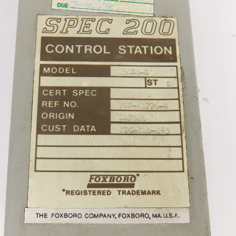 Foxboro 230SM-G Spec 200 Control Station 0-150 Scale
