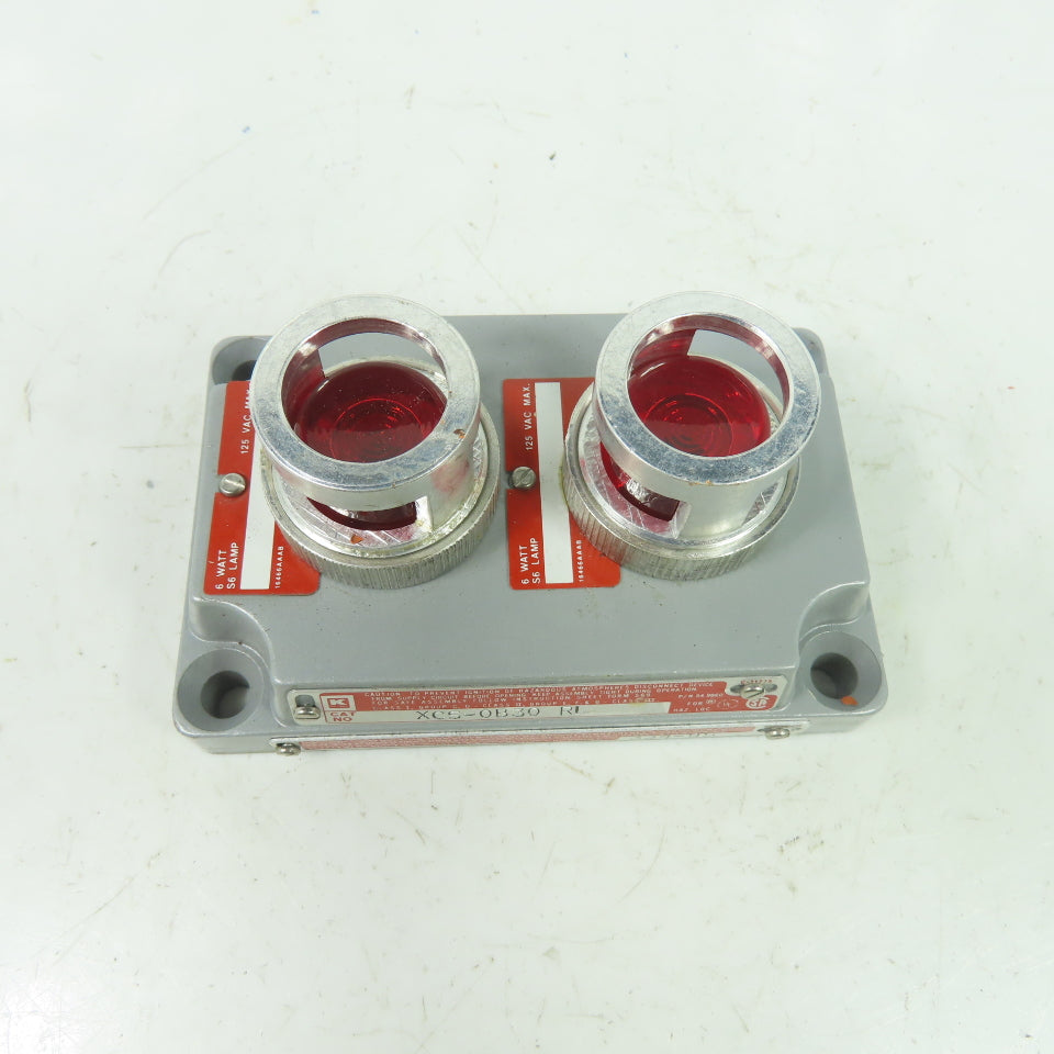 Crouse-Hinds XCS-0B30 RL Hazardous Location Double Red Pilot Light Cover