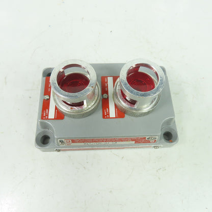 Crouse-Hinds XCS-0B30 RL Hazardous Location Double Red Pilot Light Cover