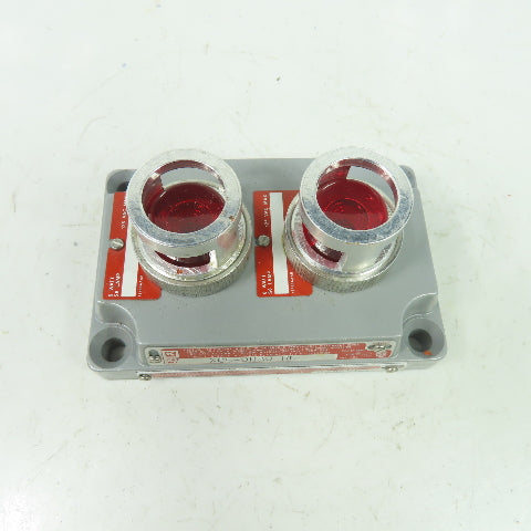 Crouse-Hinds XCS-0B30 RL Hazardous Location Double Red Pilot Light Cover