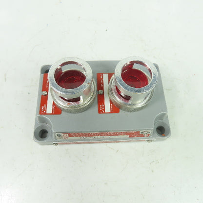 Crouse-Hinds XCS-0B30 RL Hazardous Location Double Red Pilot Light Cover