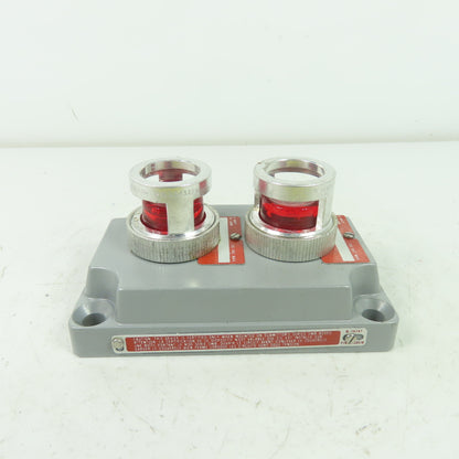 Crouse-Hinds XCS-0B30 RL Hazardous Location Double Red Pilot Light Cover