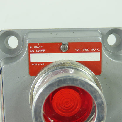 Crouse-Hinds XCS-0B30 RL Hazardous Location Double Red Pilot Light Cover