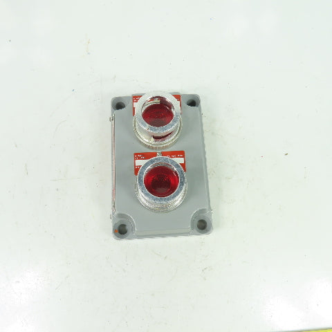 Crouse-Hinds XCS-0B30 RL Hazardous Location Double Red Pilot Light Cover