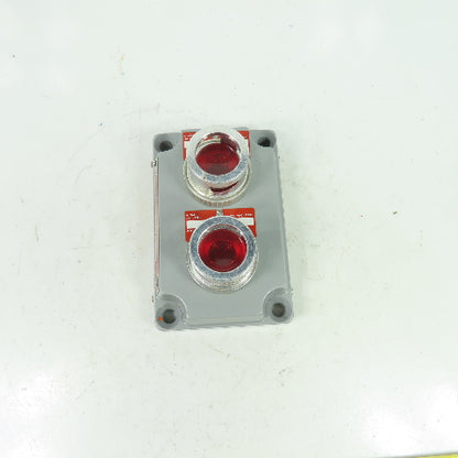 Crouse-Hinds XCS-0B30 RL Hazardous Location Double Red Pilot Light Cover