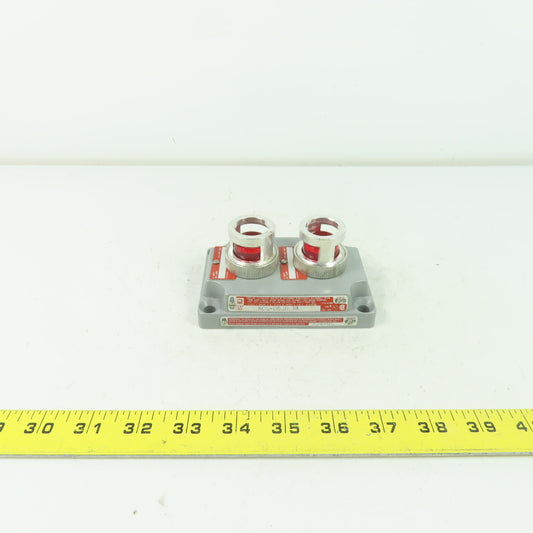 Crouse-Hinds XCS-0B30 RL Hazardous Location Double Red Pilot Light Cover