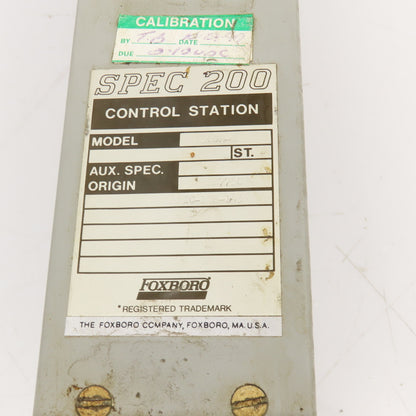 Foxboro 230SM-G Spec 200 Control Station 0-35 Scale