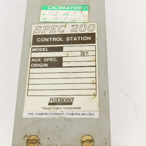 Foxboro 230SM-G Spec 200 Control Station 0-35 Scale