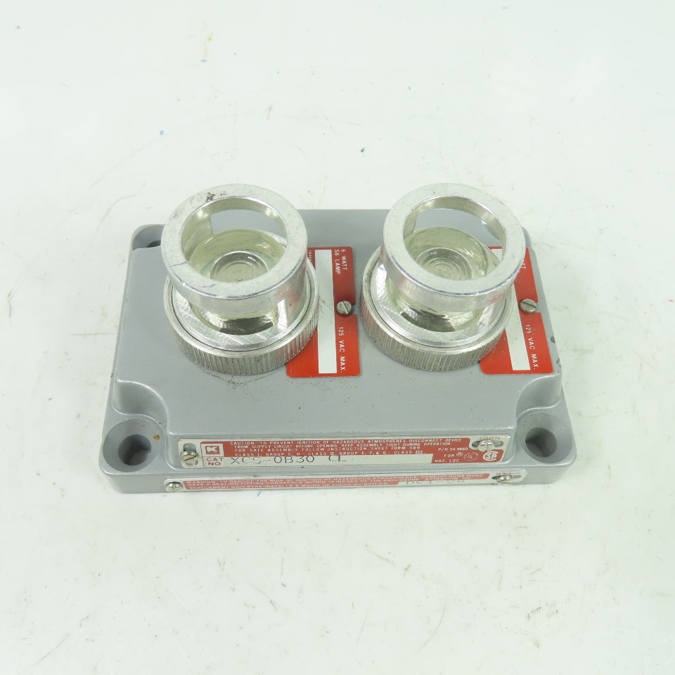 Crouse-Hinds XCS-0B30 CL Hazardous Location Double Clear Pilot Light Cover